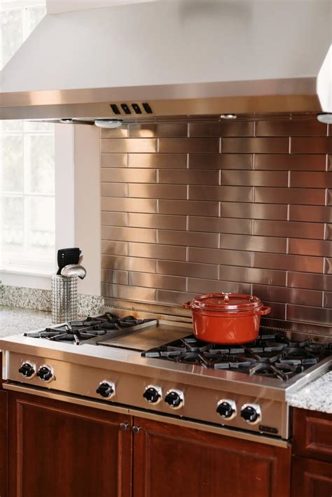 stainless steel kitchen backsplash pattern